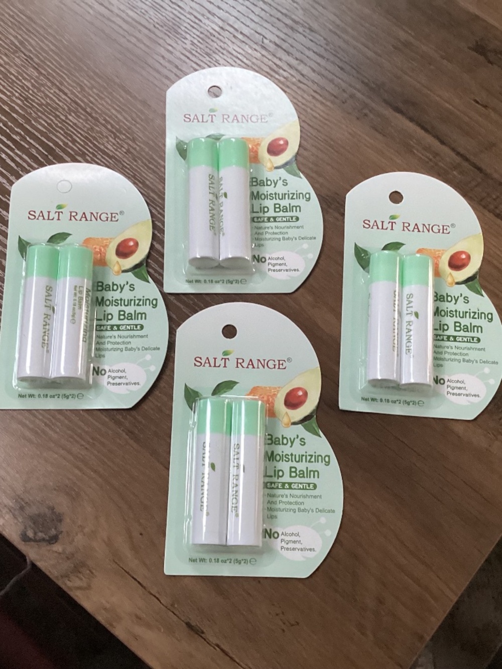 Salt Range Baby Moisturizing Lip Balm Bundle 4 packs (8 lip balm) New